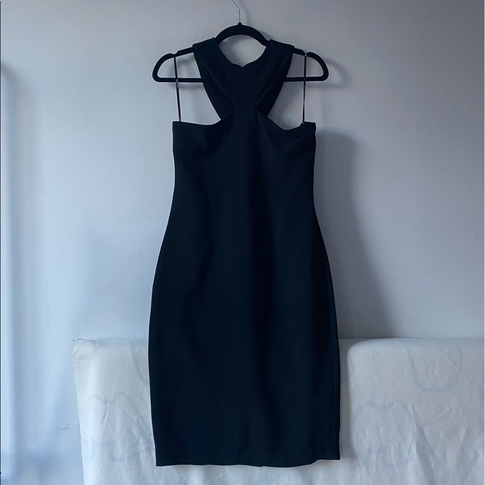 CUSHNIE ET OCHS Black Halter Midi Dress 6 - Picture 2 of 10